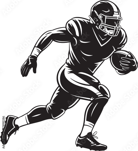 American Football Player Silhouette in Action"

"Running Back Vector Art"

"Football Athlete with Helmet Design"

"Quarterback Throwing Ball Silhouette"

"Tackling Pose of Football Player Vector"

