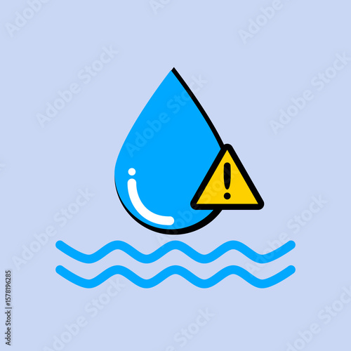 Natural disaster floods, a symbol of the flood disaster