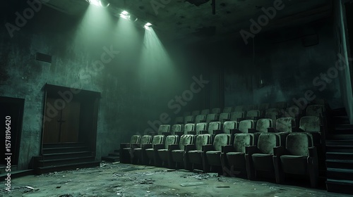 Abandoned theater auditorium