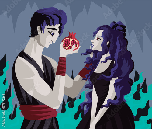 greek myth of hades giving persephone pomegranate seeds