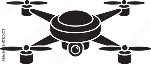 Flying Drone Silhouette Vector

Quadcopter Technology Illustration

Remote-Controlled Drone Design

Modern Drone in Flight Graphic

