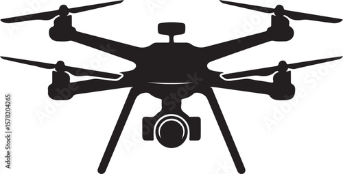 Flying Drone Silhouette Vector

Quadcopter Technology Illustration

Remote-Controlled Drone Design

Modern Drone in Flight Graphic

