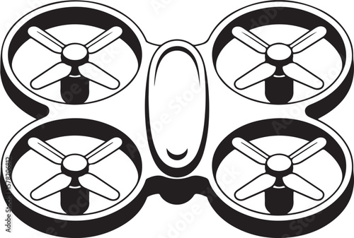 Flying Drone Silhouette Vector

Quadcopter Technology Illustration

Remote-Controlled Drone Design

Modern Drone in Flight Graphic

