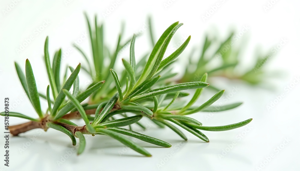 Fototapeta premium Rosemary Sprig on White Background