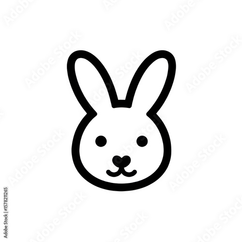 A simple rabbit head logo