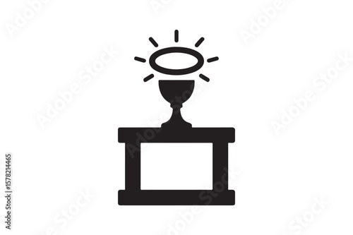 Altar icon silhouette vector with white background