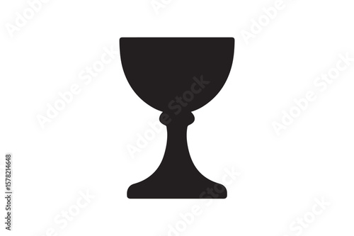 Chalice Cup icon silhouette vector with white background