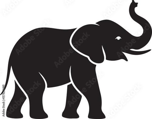 Walking Elephant Silhouette Vector Illustration

African Elephant with Trunk Up Silhouette Design

Cartoon Baby Elephant Outline Vector

Wild Elephant Silhouette for Safari or Jungle Theme

Elegant El