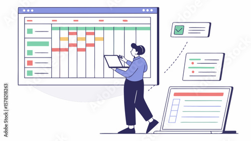 Project management software for task scheduling and workflow automation on a team collaboration platform