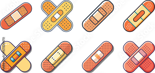 Bandage Flat Style Medical Vector Illustration