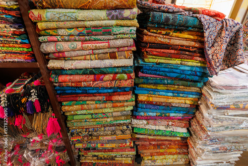 Wallpaper Mural Traditional Rajasthani patchwork Fabric in Jaisalmer India Torontodigital.ca