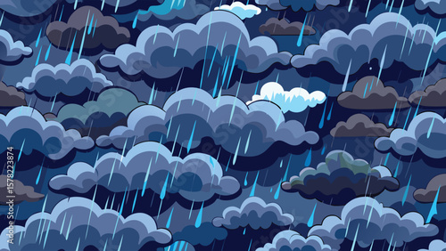 Black strom Clouds on sky illustration 