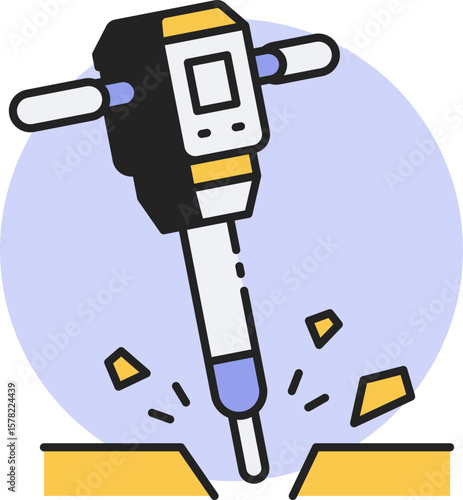 Jackhammer Illustration Icon