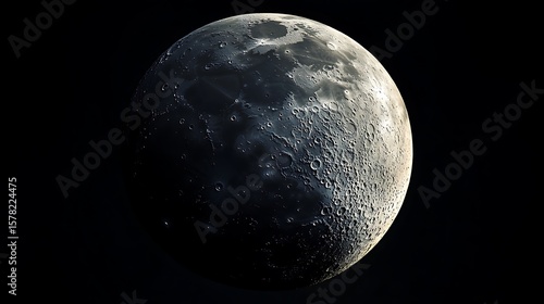Detailed gibbous moon