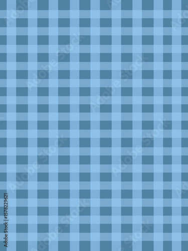 Seamless Blue Gingham Checkered Pattern Background