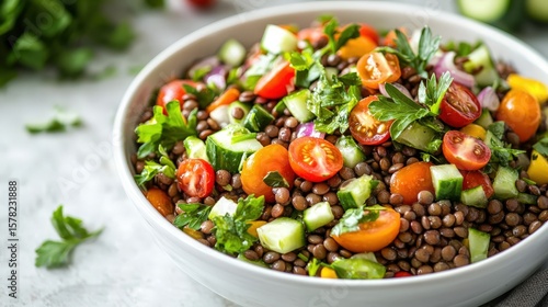 Organic Lentil Salad with Fresh Herbs
