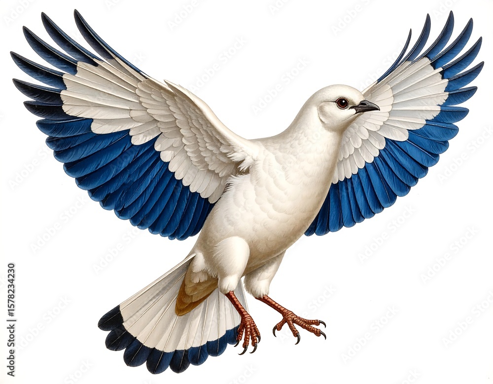 Obraz premium White bird in flight