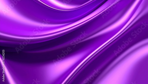 Fluid, vibrant purple fabric drapes