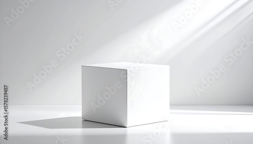 Wallpaper Mural White cube pedestal in bright studio Torontodigital.ca