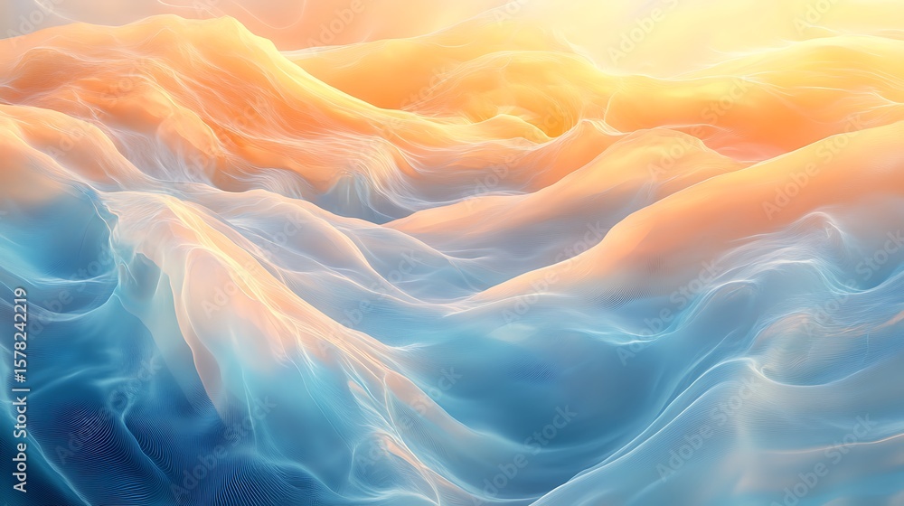 Fototapeta premium Abstract fabric landscape