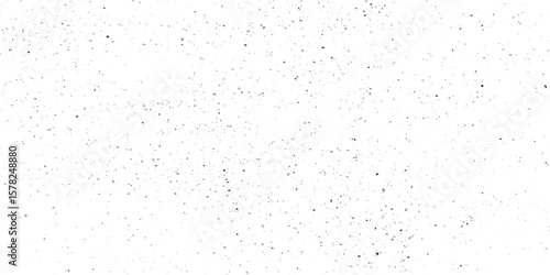 Dirty or dust film grain speck grit grunge overlay on white Speckle grain dot white paper noise texture with distress effect vector illustration pattern background.