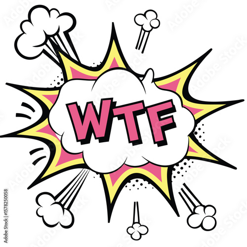 Wtf comic style speech bubble