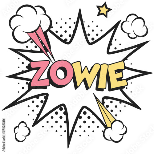 Zowie pop art comic illustration graphic