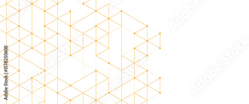 Vector abstract minimalist gold triangles technology pattern gold geometric background.	