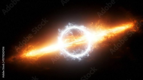 Wallpaper Mural Explosive cosmic event with fiery energy and swirling clouds Torontodigital.ca