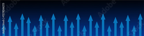 Future arrow concept vector with glowing blue arrows pointing upward, symbolizing progress, success, and forward vision. Ideal for innovation, business growth, and futuristic presentation themes.