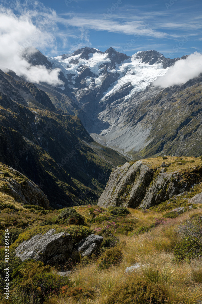Fototapeta premium explore breathtaking landscapes of top mountains around world showcasing their unique geological features