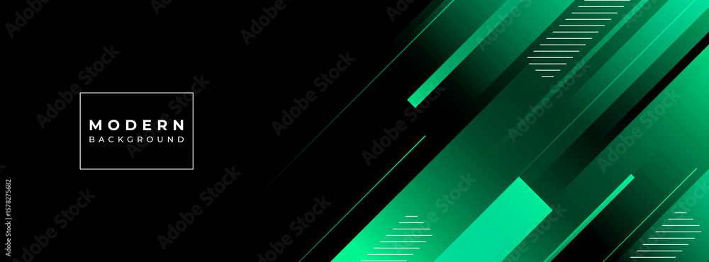Fototapeta premium banner background green and blac gradient .slash shape.modern background.vector eps 10