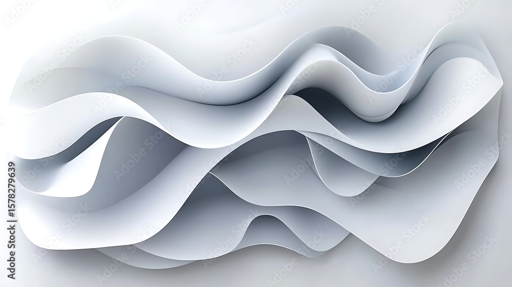Obraz premium Abstract gray and white wavy background