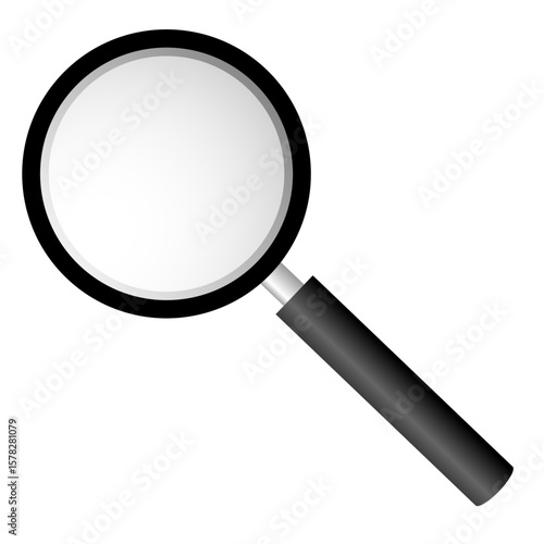 リアルな虫眼鏡のイラスト素材