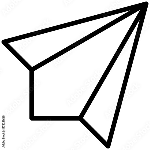 paper plane icon for contact us, business, website, application, printing, document, poster design, etc