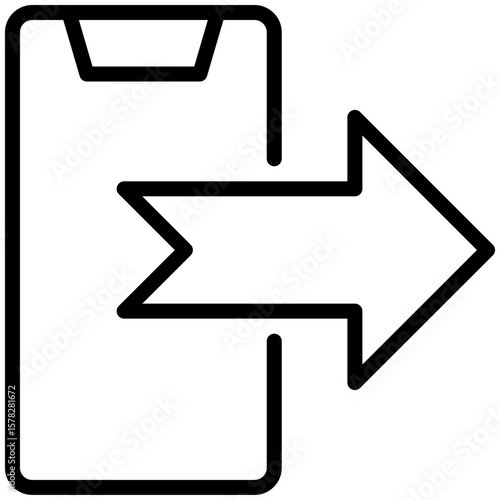 outgoing data icon for contact us, business, website, application, printing, document, poster design, etc