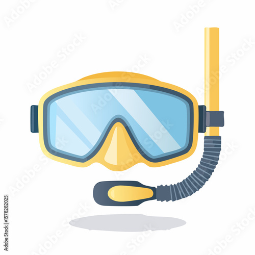Bright Yellow Snorkel and Mask Ready for Underwater Exploration.