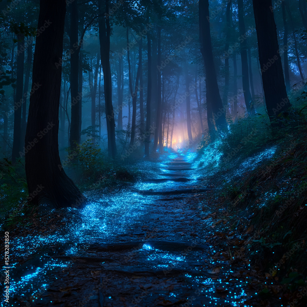 Fototapeta premium forest in the night