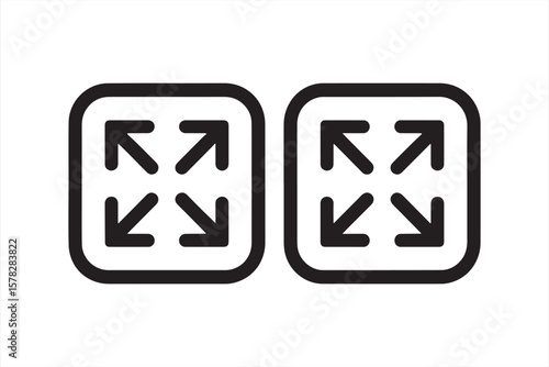 Bold modern logo design with dual outward-pointing arrows symbolizing expansion and forward momentum