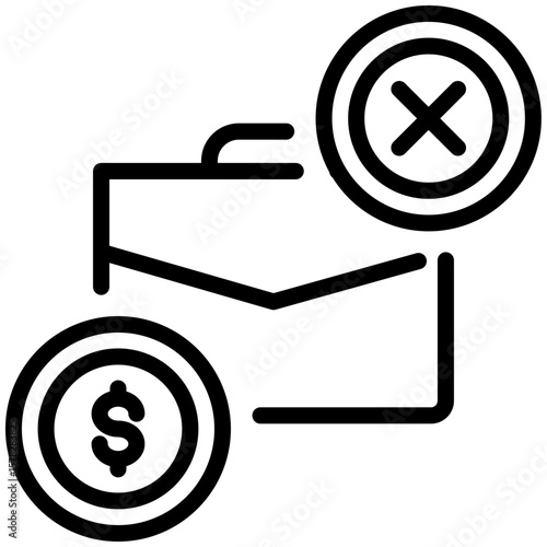 Severance employee icon for employment, business, website, application, printing, document, poster design, etc