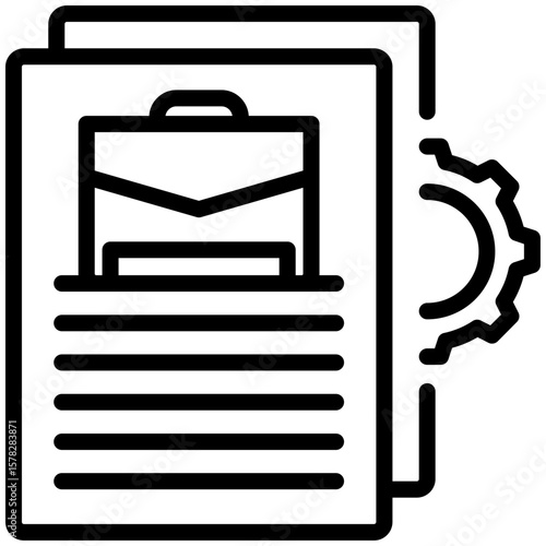 Job description icon for employment, business, website, application, printing, document, poster design, etc