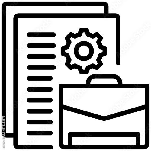 Job description icon for employment, business, website, application, printing, document, poster design, etc