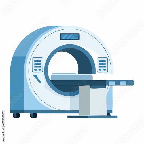 Detailed Illustration of a Modern Medical Computed Tomography Scanner