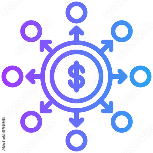 Decentralized icon for weather, website, application, printing, document, poster design, etc