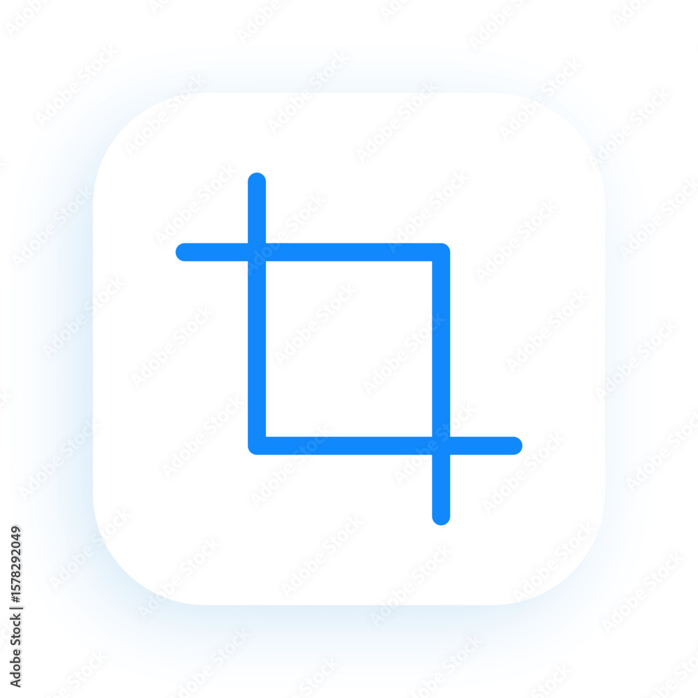 Fototapeta premium Crop Tool Symbol for Image Resize or Cut