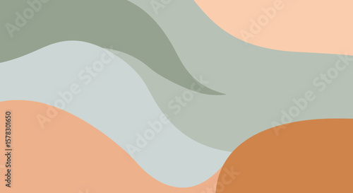 Delicate pastel waves create a soothing and calming abstract background