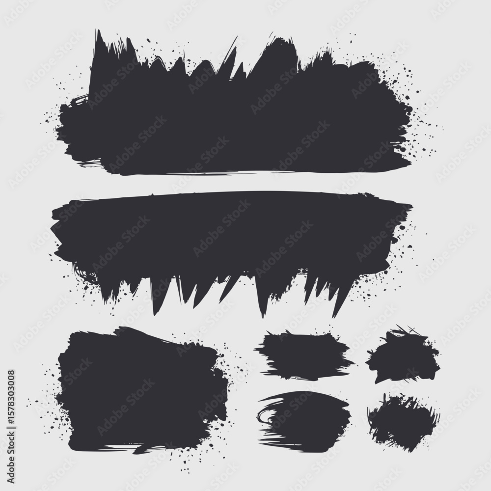 Fototapeta premium Grunge brush strokes offer abstract textures for dynamic designs