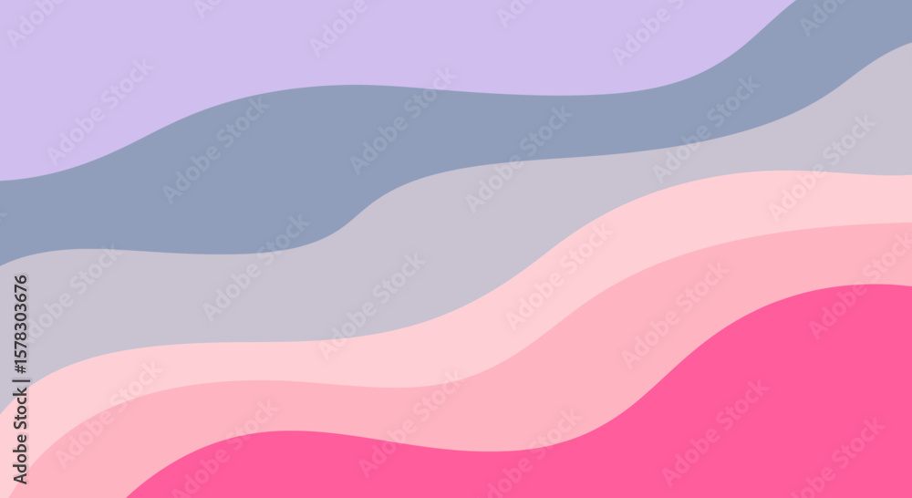 Fototapeta premium Colorful wave background features flowing shades of pink, purple and grey