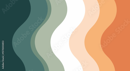 Abstract flowing waves with smooth gradient color transitions for creative design