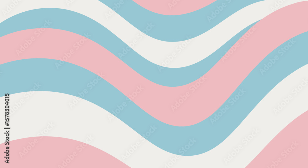 Fototapeta premium Gentle pastel waves in soft pink, blue, and white create a serene background